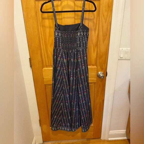 The Margot dress Hill House small in navy trailing fern - Picture 9 of 11